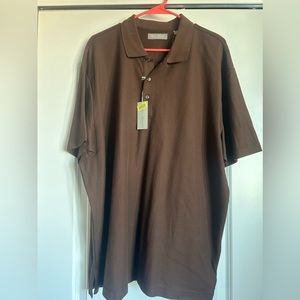 Men’s XL Brown Polo- NWT